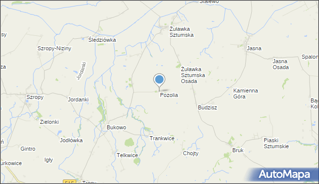 mapa Pozolia, Pozolia na mapie Targeo